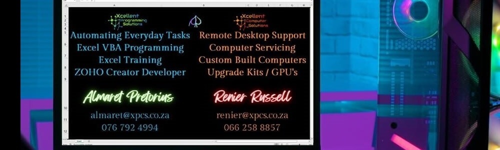 Xcellent Programing & Computer Solutions Pretoria banner